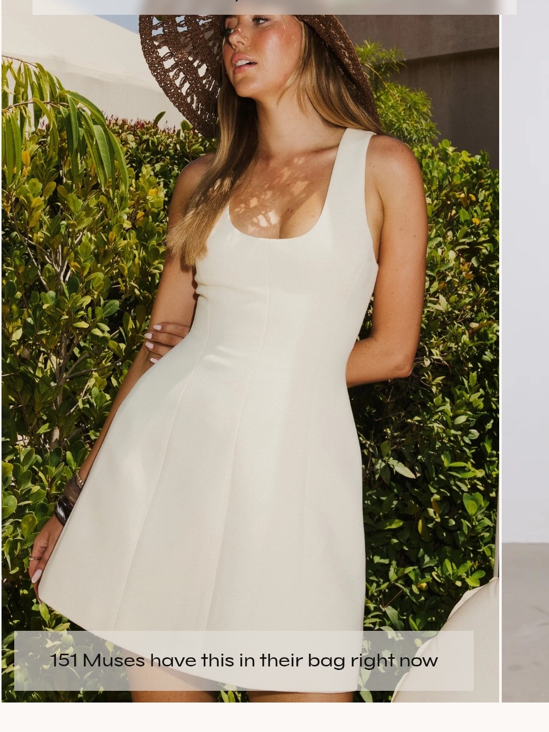 Sleeveless Cream Mini A-Line Dress